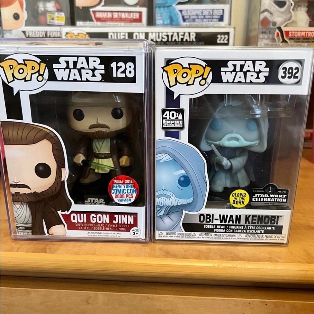 Funko Star Wars Qui Gon Jinn and Obi Wan Kenobi Figures